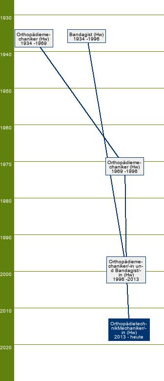 Stammbaum Orthopädietechnik-Mechaniker/Orthopädietechnik-Mechanikerin - SP Prothetik, Individuelle Orthetik, Individuelle Rehabilitationstechnik