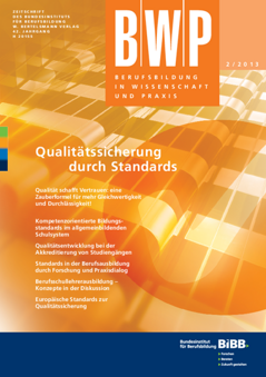 Coverbild: European standards for quality assurance in vocational education and training and their implementation at the national level