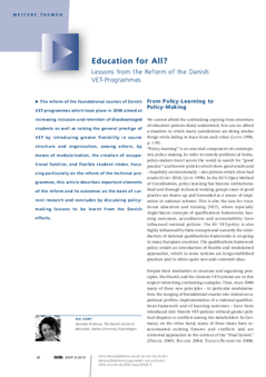 Coverbild: Education for all?