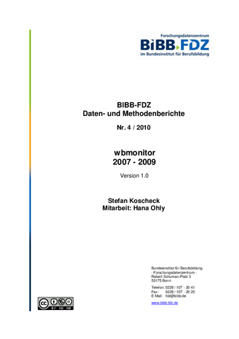 Coverbild: wbmonitor 2007-2009