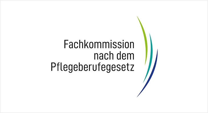 Es ist das Key-Visual der Fachkommission nach nach § 53 Pflegeberufegesetz.