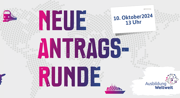 Bis zum 10. Oktober 2024 um 13 Uhr können in der aktuellen Förderrunde  Anträge auf eine Förderung der Auslandsaufenthalte gestellt werden.